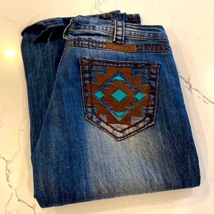 Cowgirl Tuff bootcut jeans 27X37.